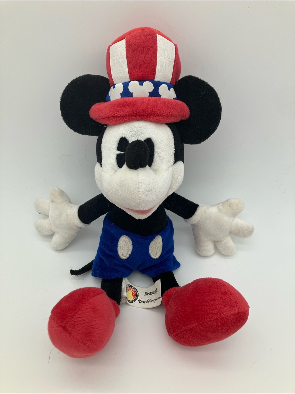 Disney Parks Uncle Sam Mickey Mouse Patriotic Plush Americana 4th Of July